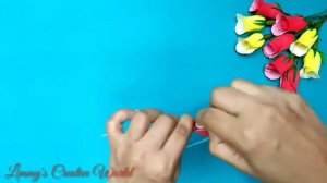 Easy DIY Flower Bouquet with Crepe paper Malayalam, Flower making