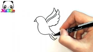 Как нарисовать ГОЛУБЯ легко поэтапно | Рисунок ГОЛУБЬ МИРА | How to draw a dove | Pigeon drawing