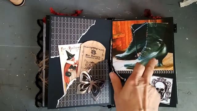 Halloween junk journal, vintage style смотреть онлайн