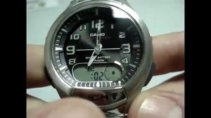 Casio AQ-180W manual 3793 to set digital time