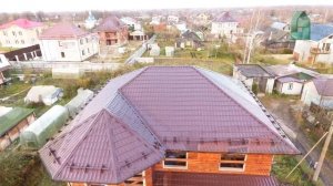 Четырехскатная крыша. Облет с квадрокоптера. ЛенСтройДом.