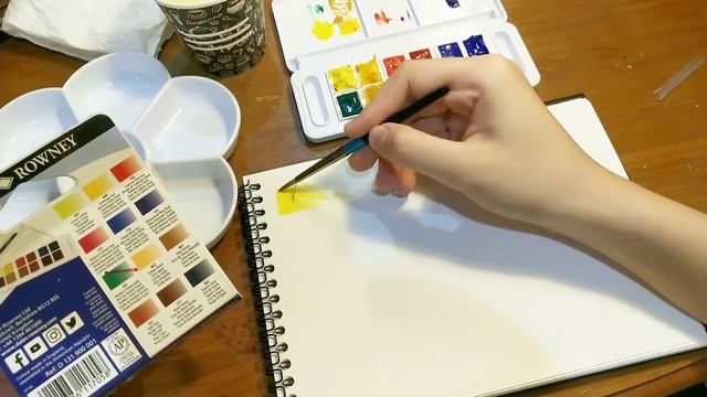Daler Rowney Aquafine Watercolor Travel Set Unboxing and Swatches смотреть онлайн