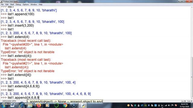 6. DataStructures in Python--Lists--By Bharathi Patnala