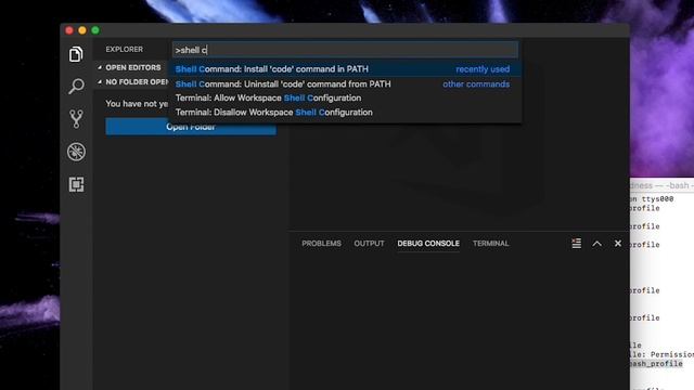 HowTo Fix Code command not found| Open bash_profile in Visual Studio Code
