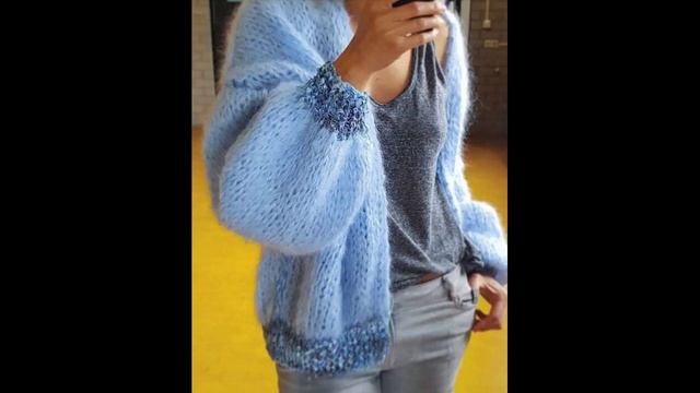Модные  модели вязаных  кардиганов и бомберов. Fashionable new models of knitted cardigans.