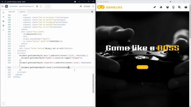 Click to scroll | HTML & CSS | With and without JavaScript смотреть онлайн