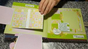 Альбом скрапбукинг для девочки. Альбом для фото , своими руками,из скрап бумаги.Обзор.