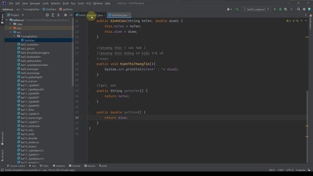 30.3 Get - Set oop java - lập trình hướng đối tượng java căn bản chi tiết part 3 смотреть онлайн