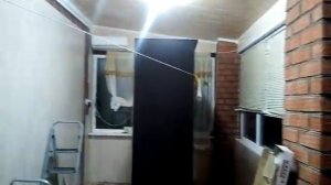 Ремонт веранды, ламинат на стену.