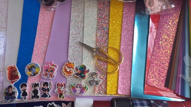 Обзор материалов для бантиков. Распоковка посылки. смотреть онлайн