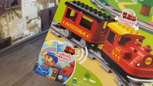 || LEGO DUPLO ПОЕЗД НА ПАРОВОЙ ТЯГЕ (10874). ЖЕЛЕЗНОДОРОЖНЫЙ МОСТ (10872). РАСПАКОВКА СОНИ И МАМЫ |