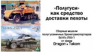 "Полугуси" как средство доставки пехоты - обзор моделей Sd.Kfz.250/1 от Dragon и Takom (1/35)