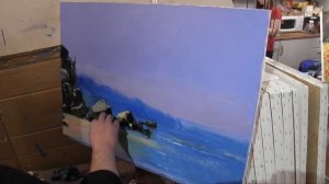 пляж,море и камни , научиться рисовать, живопись маслом