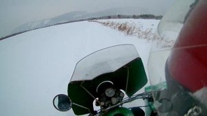 Зимой на мотоцикле Урал с коляской!