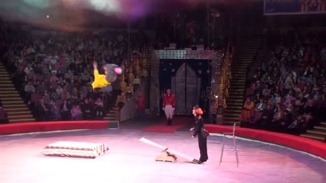 Реприза Подкидная доска  Мария Фролова и Эдуард Моисеев    клоунская пара «НЭП» Росгосцирк