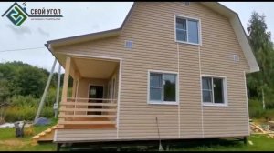 Каркасный дом 7х8. Теплая дача с мансардным этажом.