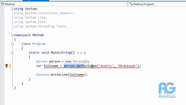Learn How To Program In C# Part 12 - Methods With Void Return Type