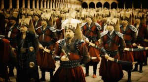 Османские воины со славянскими и европейскими лицами. Янычары.