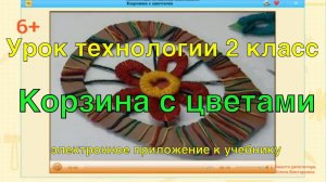 Корзина с цветами. Технология 2 класс