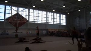 Групповое показательное выступление художественная гимнастика