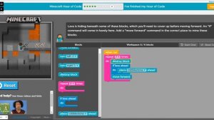 Minecraft Hour of Code Level 11