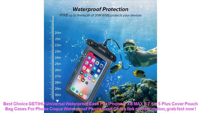 GETIHU Universal Waterproof Case For iPhone X XS MAX 8 7 6 s 5 Plus Co смотреть онлайн
