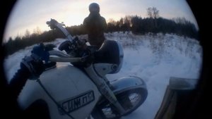 ИЖ Планета 5 Эндуро с коляской. Покатушка 2к17 по реке.