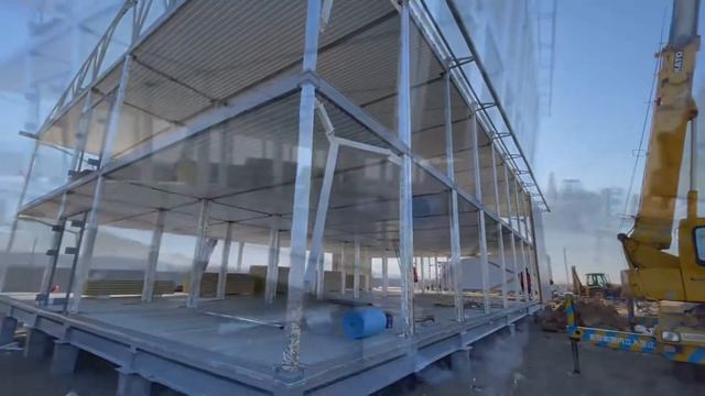 Монтаж модульного здания