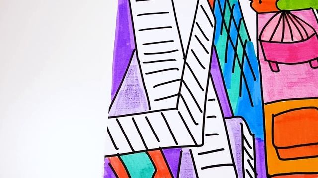 Spiderman in the City Coloring Pages, Coloring Painting Spiderman on the Roof of New York смотреть онлайн