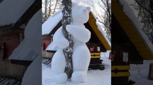 Интересные фигуры из снега своими руками❄Шикарные идеи и работы❄Завораживает?#Зима#Снег#winter#snow