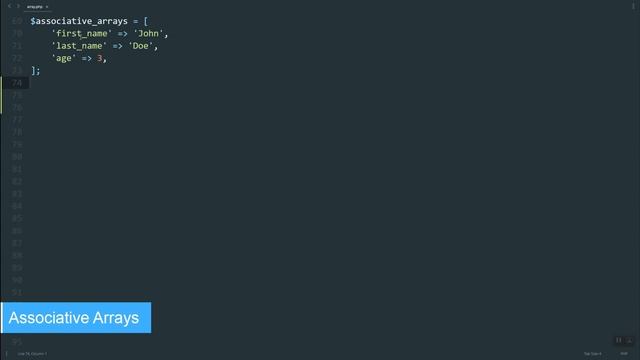 PHP Tutorial For Beginners | PHP Arrays (Indexed, Associative, and Multidimensional)