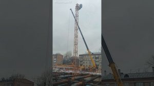 Вырос башенный кран за 10 минут. Монтаж MDT 178