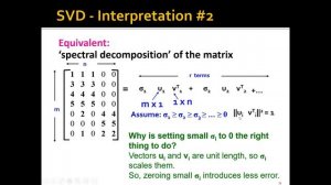 Week 5: Dimensionality Reduction - Part 4: SVD Gives the Best Low Rank Approximation