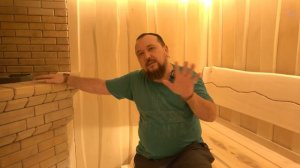 Отделка парилки из необрезной доски. Баня в стиле Леший из липы с печью-каменкой.