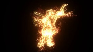 [Футаж] Танцующий силуэт из частиц 2