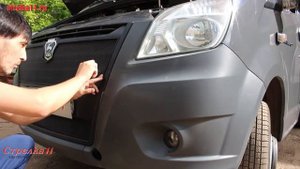 Защита радиатора ГАЗель NEXT 2013-н.в. (Черный) - strelka11.ru