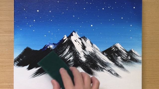 Painting Snowy Mountains / Easy Acrylic Painting Technique смотреть онлайн