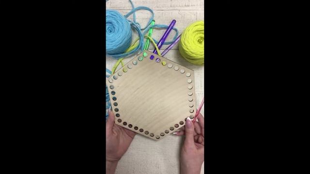 Обзор. Деревянные донышки для вязания. Шестиугольник. смотреть онлайн