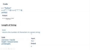 Basics of python for beginners(inputs and output basics, string concatenation) Aug-23-2022