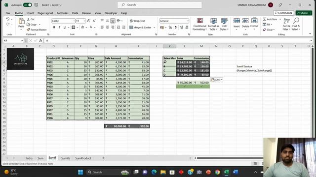 Excel SUM Formula Series (All 4 Sum Formulas in one video)