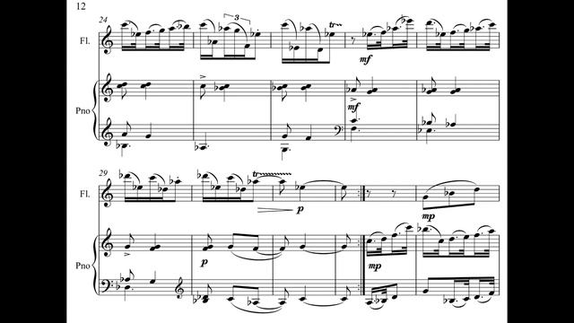 Lukáš Sommer - Sonata for Flute and Piano (2017) [Score-Video] смотреть онлайн