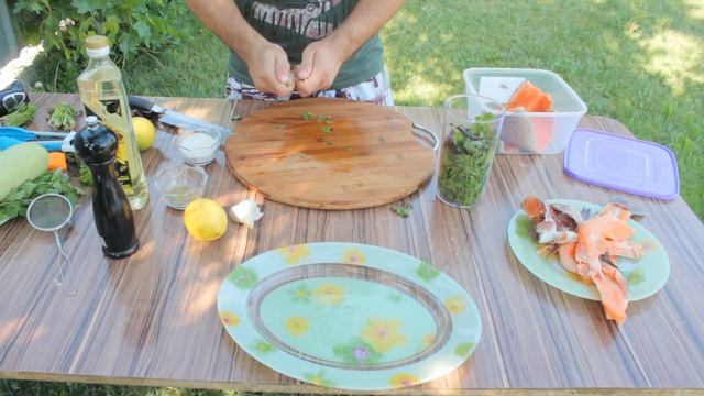 Шашлык из Форели на Мангале в Лимонно-Травном Маринаде
