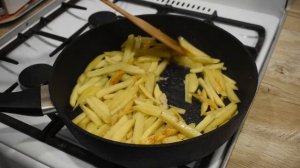 Жареная картошка. На копченом сале!!!