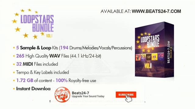 LoopStars MEGA Bundle [2 GB Drums x Loops x Vocals] Trap Loop Sample Kit / Hip Hop Percussion Loops смотреть онлайн