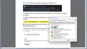 Fix WSL not working/starting in Windows 11