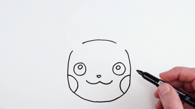 How To Draw Pikachu's Head Easy | Pokemon