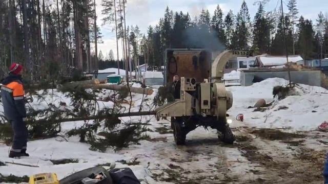 Измельчение деревьев