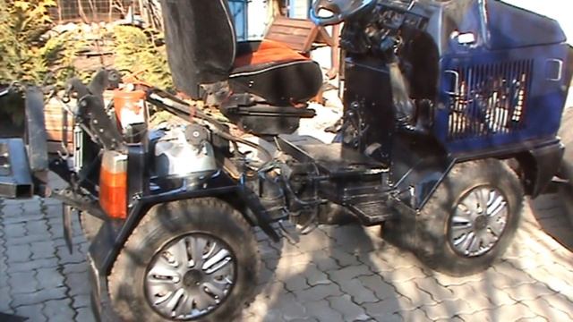 Минитрактор с двигателем от Оки и раздаткой от Нивы смотреть онлайн