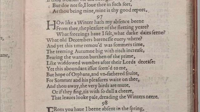 Shakespeare's Sonnet #97 "How like a winter hath my absence been" смотреть онлайн