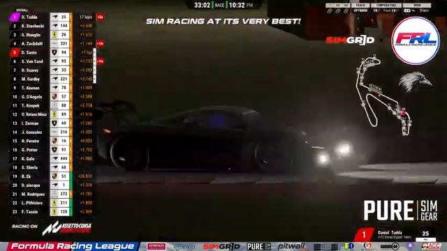 FRL • PURE SIM GEAR GT3 MASTERS SEASON 11 • PRO • R1 MISANO смотреть онлайн